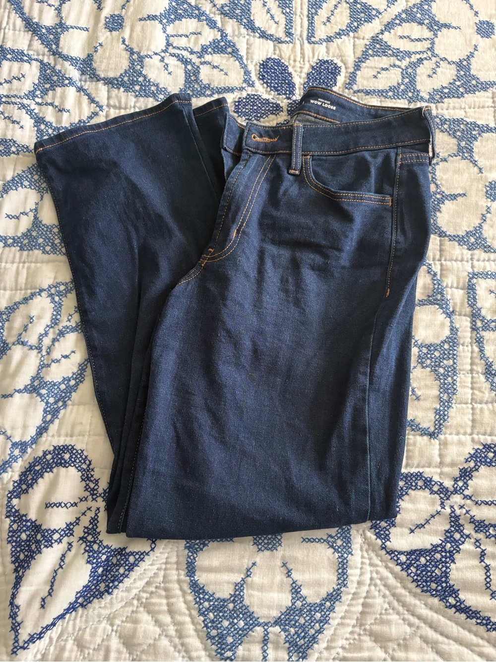 Old Navy Dark Blue High-Rise Wow Loose Jeans